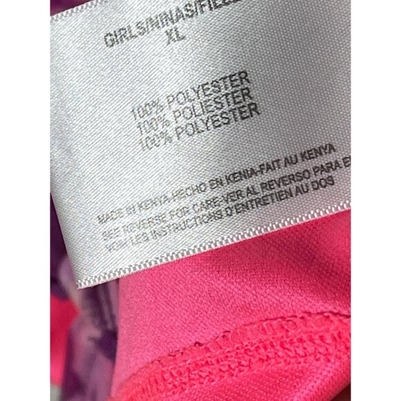 Lei shirt layered tank top under flowers tie at bottom polyester pink  XLREAD - Picture 7 of 10